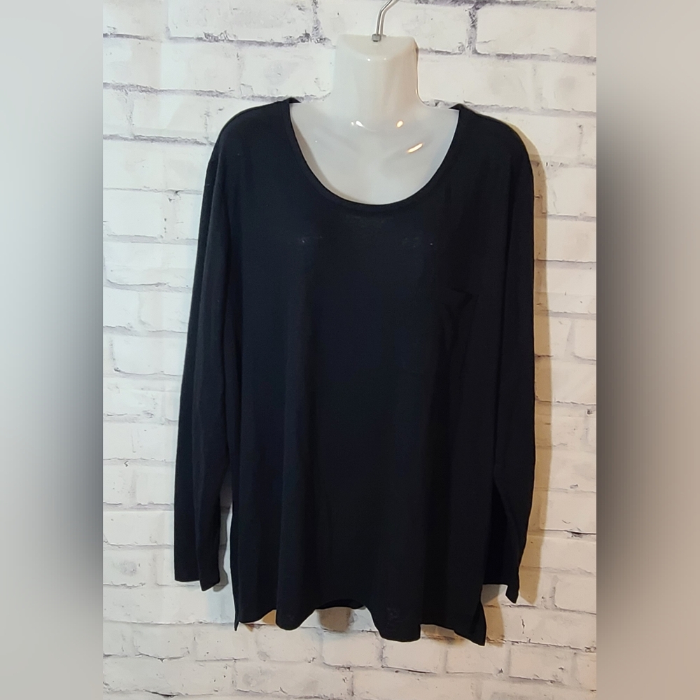 Old Navy Linen Blend Long Sleeve Boyfriend Tee XXL Tall